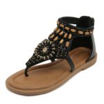 Ethnic style beaded flip-flop sandals for women - Image 2