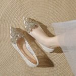 Main wedding dress engagement shoes women's flat bottom - Image 3