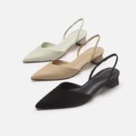 new summer simple pointed square heel sandals - Image 2