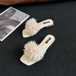 French fairy style flower sandals women's