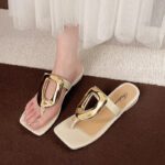 new square head open toe herringbone sandals - Image 6