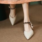 Fairy style pointed toe shallow flat shoes for women - Image 5