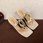 new square head open toe herringbone sandals - Image 7