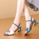 Mid-heeled sandals for women summer