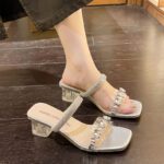 women's shoes French rhinestone crystal - Image 4