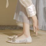 Main wedding dress engagement shoes women's flat bottom - Image 4