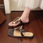 new square head open toe herringbone sandals - Image 8