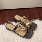 new square head open toe herringbone sandals - Image 5