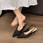 Women's summer flower high heels with pointed - Image 5